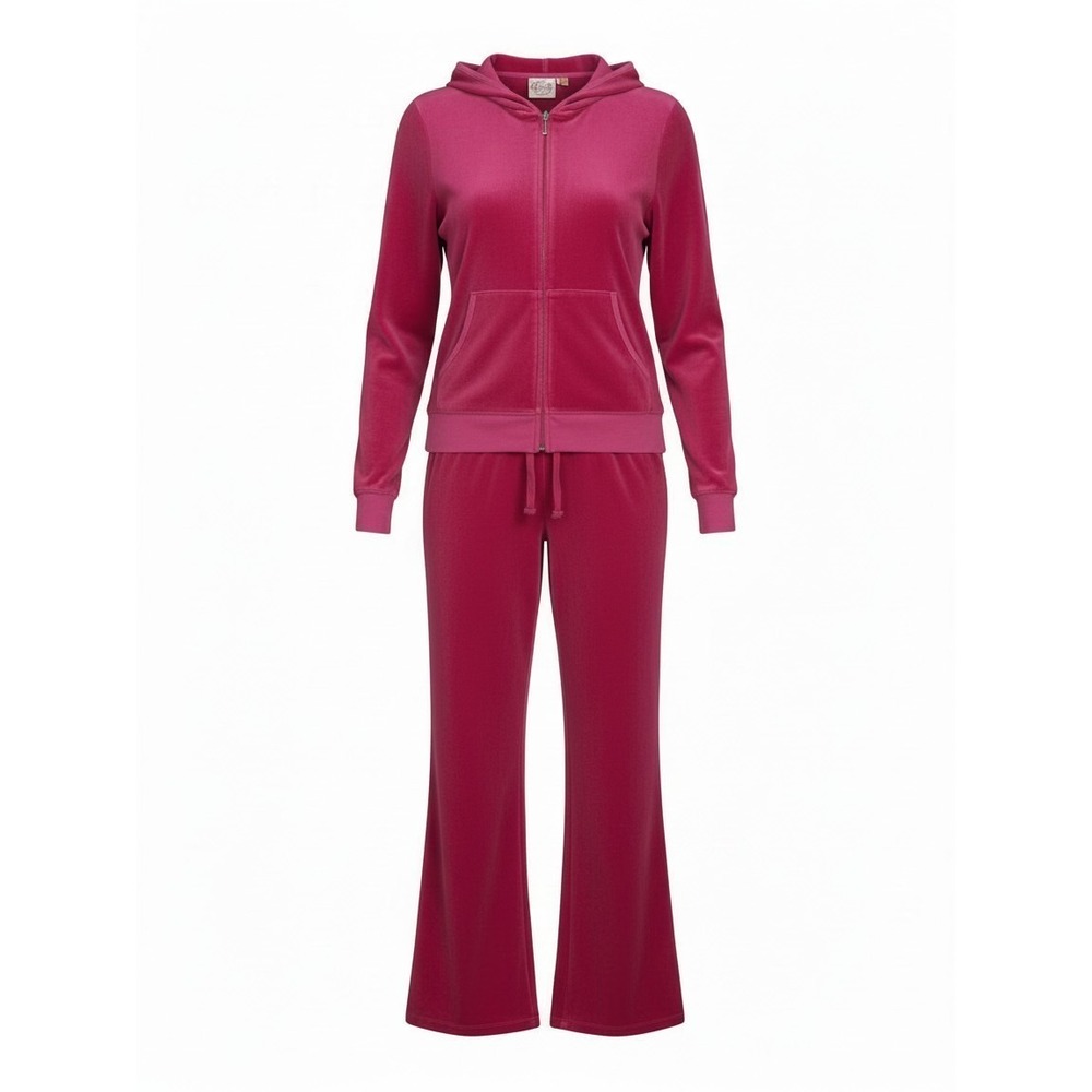 Y2k Vtg Juicy Couture Velour Tracksuit Womens size XL Indie Sleaze Made in USA